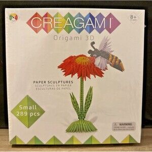 CREAGAMI Origami 3D Bee And Flower 289 Pcs Paper Sculptures New